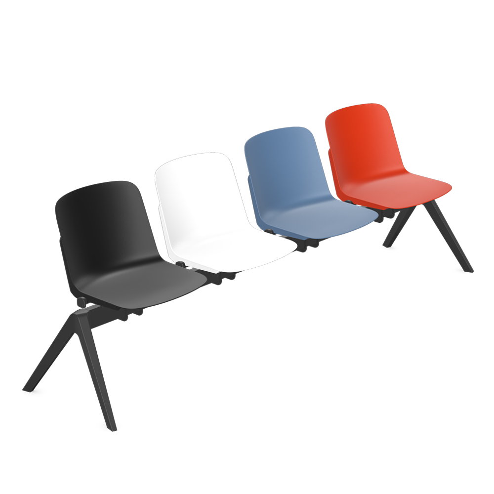 Allora 4-Positions Beam Seating in 4 Poly Shell Colors_COW