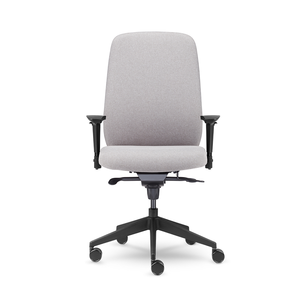 L1 Plus, Highback, T2 Arm, Upholstered, Front View