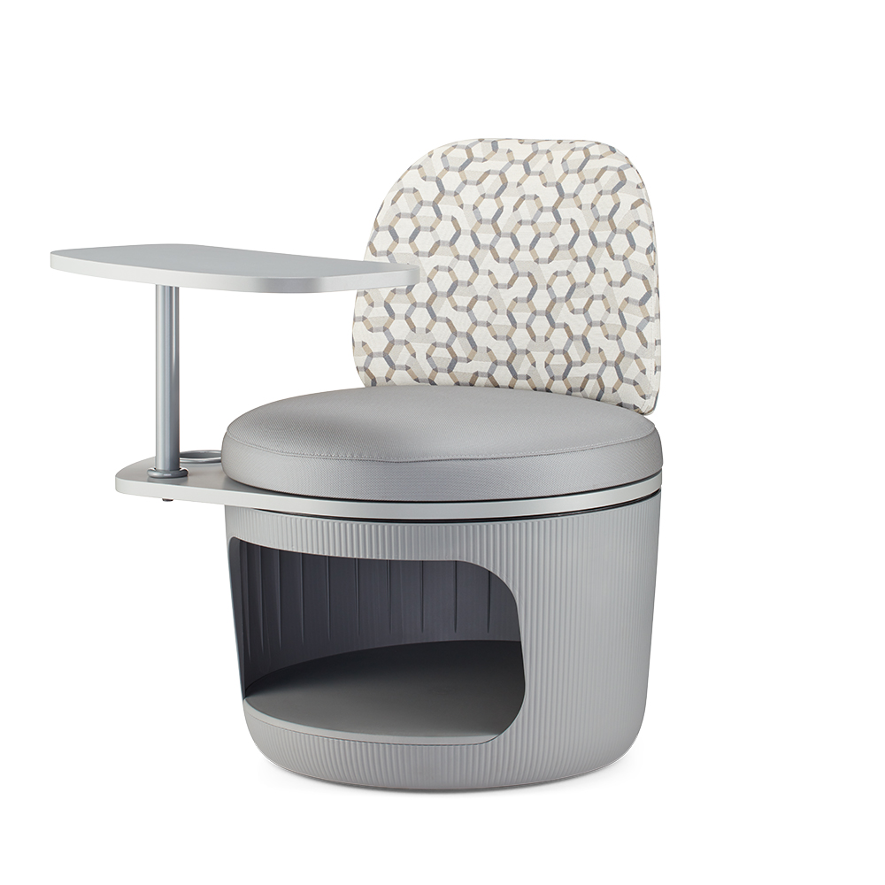 RES Lowback with tablet Chair on White