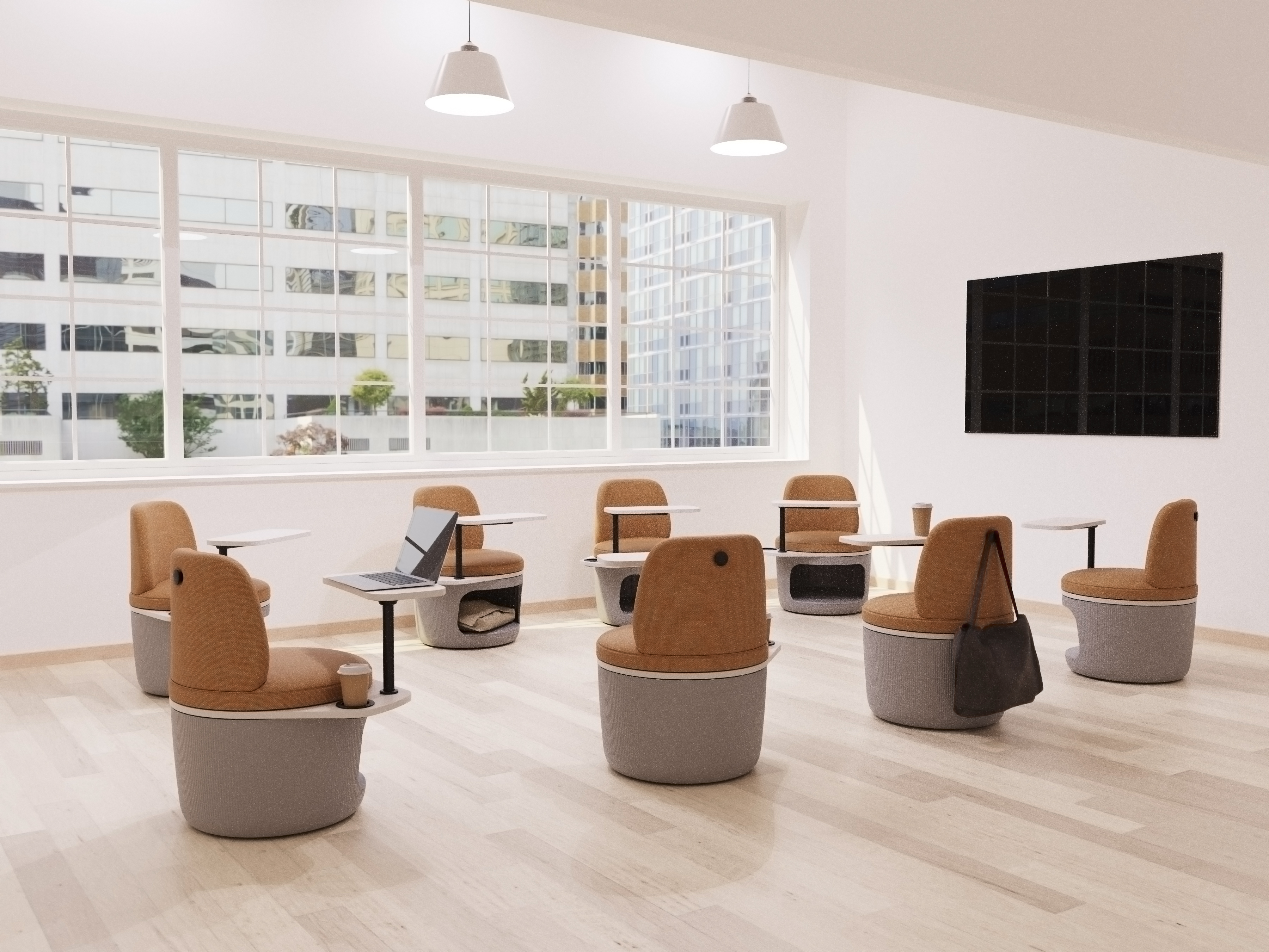 Res Lowback with Tablet in Corporate collaborative setting.