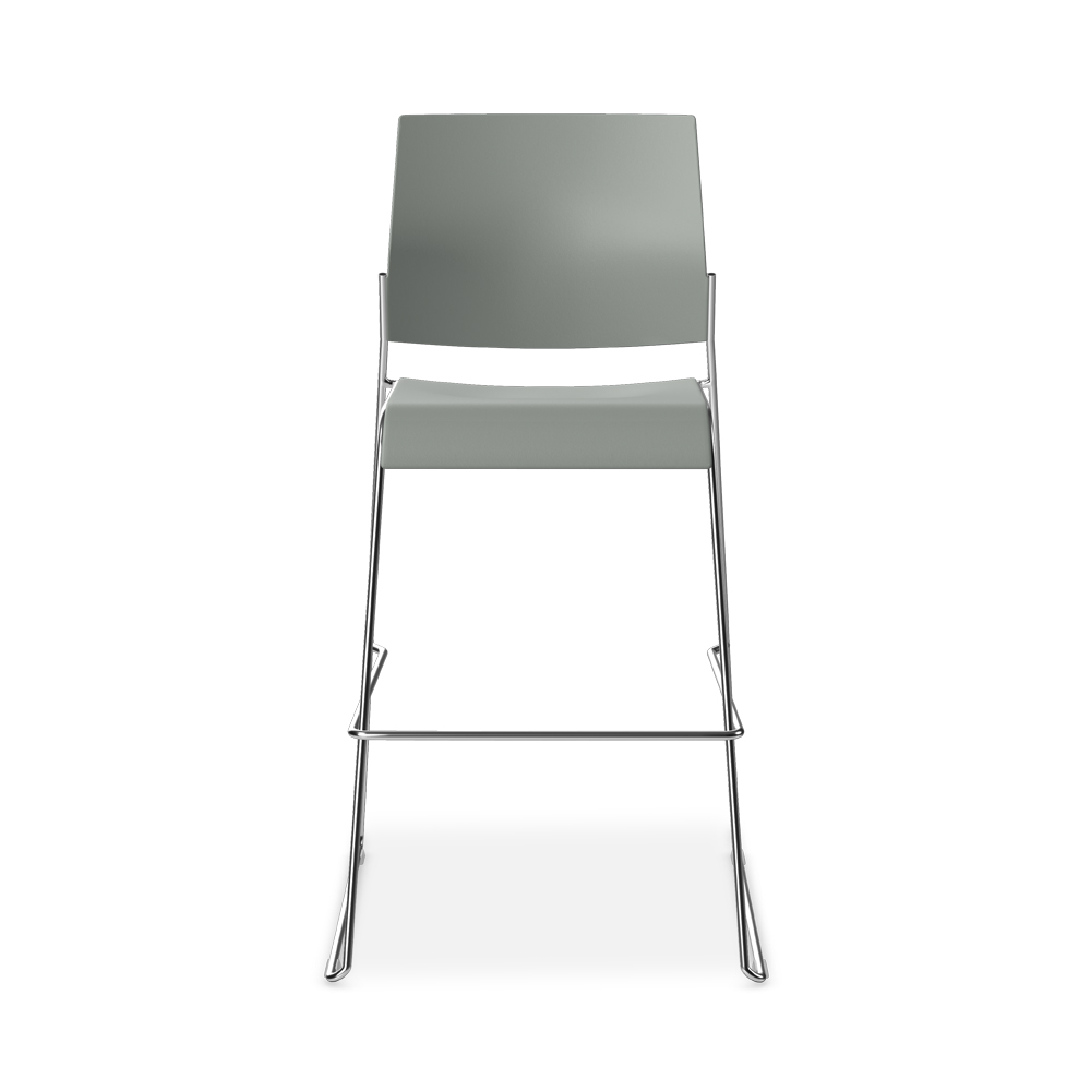 Tuck Bar Sled Smoke Poly_Chair on White