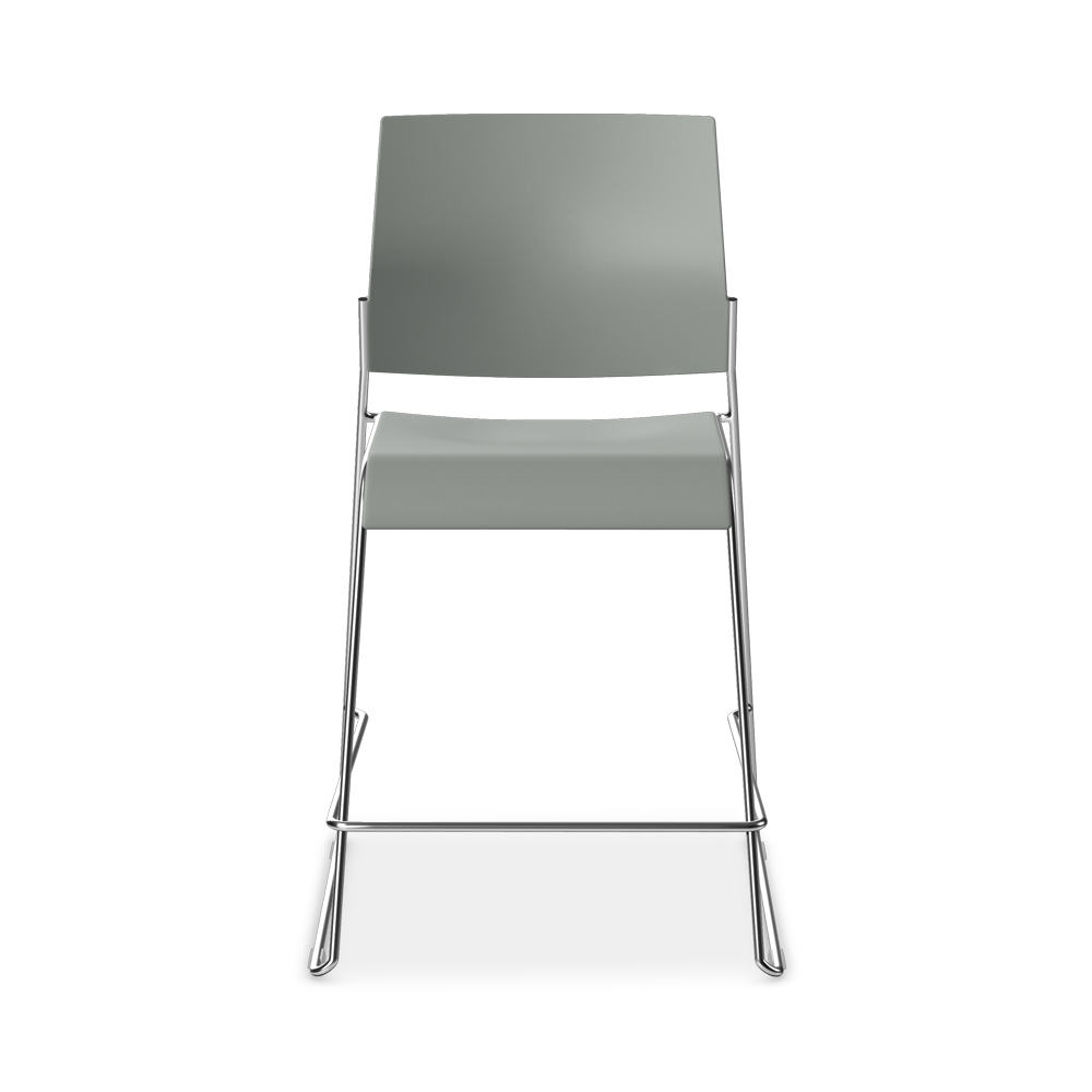 Tuck Counter Stool with Sled_ Smoke Poly